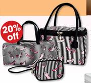 Clicks Fab Shoe Print Cosmetics Purse