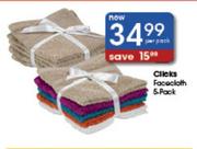 Clicks Face Cloth-5 Pack 