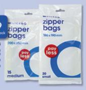 Clicks Zipper Bag Medium-Per Pack