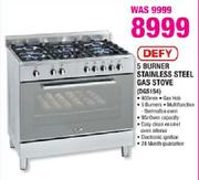 Defy 5 Burner Stainless Steel Gas Stove(DGS154)