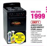 Defy 4 Solid Plate Black Compact Stove(DSS509)