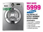 Samsung Metallic Silver Washer/Dryer Combo-7kg(WD0704REU)