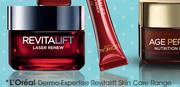 L'Oreal Dermo-Expertise Revitalift Skin Care Range Cleansing Milk Or Toner-200ml Each