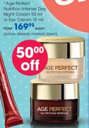 Age Perfect Nutrition Intense Day Night Cream 50ml Or Eye Cream 15ml-Each