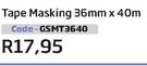 Tape Masking-36mm x 40m (GSMT3640)