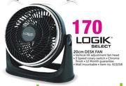 Logik Select 20cm Desk Fan
