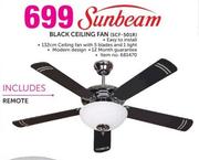 Sunbeam Black Ceiling Fan SCF-501R
