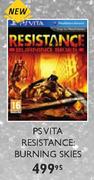 PS Vita Resistance Burning Skies