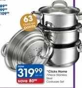 Clicks Home 7-Piece Stainless Steel Cookware Set