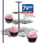 Clicks Home Silver Wire Cupcake Stand