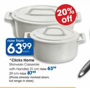 Clicks Home Stanware Casserole With Handles-29cm