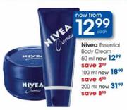 Nivea Essential Body Cream-100ml Each