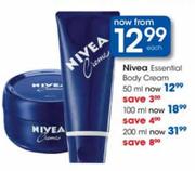 Nivea Essential Body Cream-50ml Each