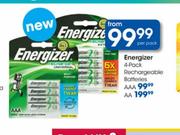 Energizer 4-Pack Rechargeable Batteries AAA-Per Pack