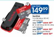 SanDisk 16GB Micro SD HC Ultra With Adaptor