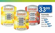 Eveready 4-Pack Platinum Batteries AAA-Per Pack