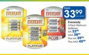 Eveready 4-Pack Platinum Batteries AA-Per Pack