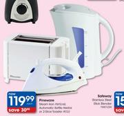 Pineware Steam Iron , Automatic Kettle (PAK834) or 2-Slice Toaster (PET22)