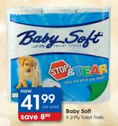 Baby Soft 2-Ply Toilet Rolls-9's