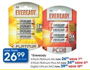 Eveready 4-Pack Platinum AA-Per Pack