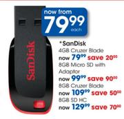 Sandisk 8GB Cruzer Blade-Each