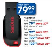 Sandisk 4GB Cruzer Blade-Each