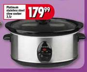 Platinum Stainless Steel Slow Cooker - 3.5 Ltr