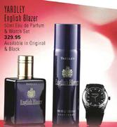Yardley English Blazer Eau De Parfum-50ml & Watch Set