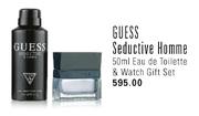 Guess SeductiveH\ Homme Eau De Toilette-50ml & Watch Gift Set