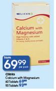 Clicks Calcium With Magnesium-60 Tablets