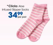 Clicks Aloe Infused Slipper Socks-Per Pair