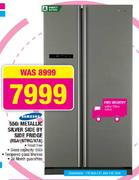 Samsung Metallic Silver Side By Side Fridge-550Ltr(RSA1NTMG/XFA)