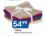 Clicks 5-Piece Facecloth Set
