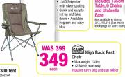Camp Master High Back Rest Chair Each