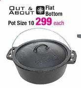 Out & About Flat Bottom Pot Size 10 Each