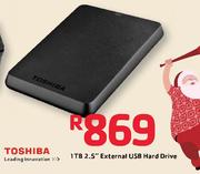 Toshiba 1TB 2.5" External USB Hard Drive
