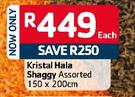 Kristal Hala Shaggy Assorted-150x200cm Each