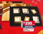 Kristal Emboss Rug Assorted-150x225cm Each