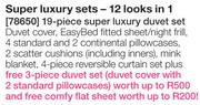 19 Piece Super Luxury Duvet Set - Double