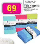 Mainstays Single Microfibre Fitted Sheet