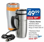 Clicks Home Stainless Steel Heat-Up Vacuum Mug Or Flask-500ml