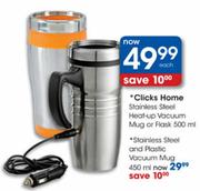 Clicks Home Stainless Steel And Plastic Vacuum Mug-450ml