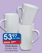Clicks Home Porcelain Bullet Or Trumpet Mug