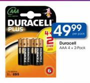 Duracell AAA 4 Plus 2-Pack