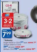 Safeway DVD-R Or CD-R-10 Pack