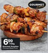Gourmet Sosaties Chicken/Beef/Pork-per 100g
