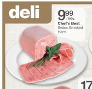 Chef's Best Swiss Smoked Ham-Per 100g