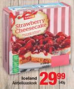 Iceland Aarbeikaaskoek- 540g