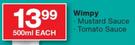 Wimpy Mustard Sauce-500ml Each