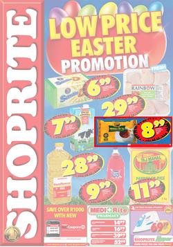 Shoprite KZN : Low Price Easter Promotion (11 Mar - 17 Mar 2013), page 1